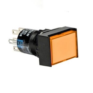 Nút nhấn Idec không đèn, loại vuông, Ø16, nhấn nhả, màu xanh, 24V DC, AL6H-M14SC